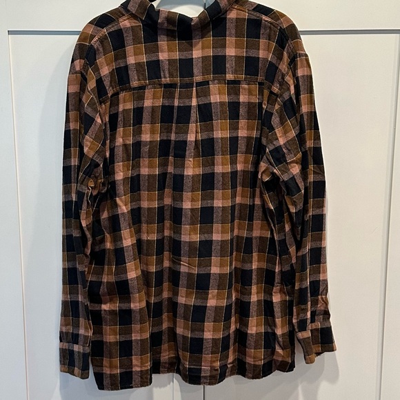 Like New Madewell Flannel Oversized Ex-Boyfriend Shirt in Gideon Plaid, L - Picture 11 of 12